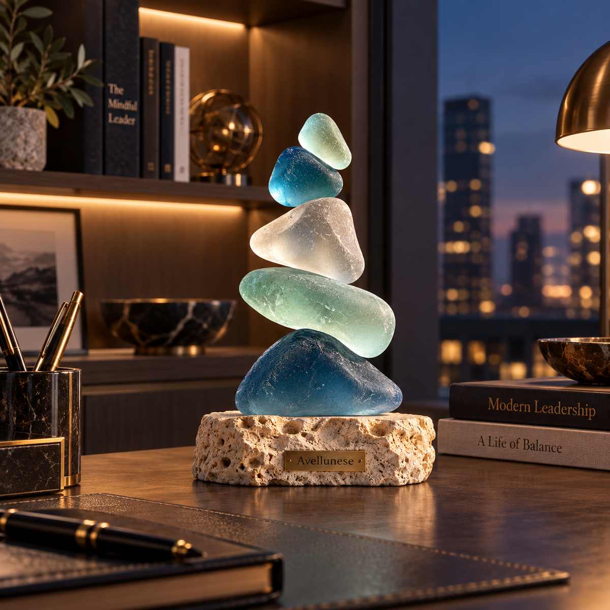 Brenovasd™ Coastal Balance Stone Sculpture