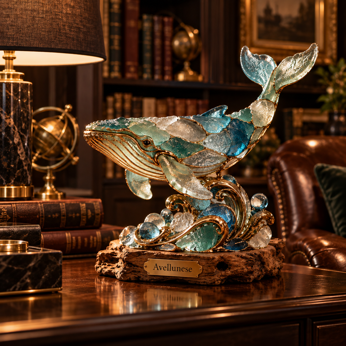 Brenovasd™ Azure Crest Dolphin Sculpture