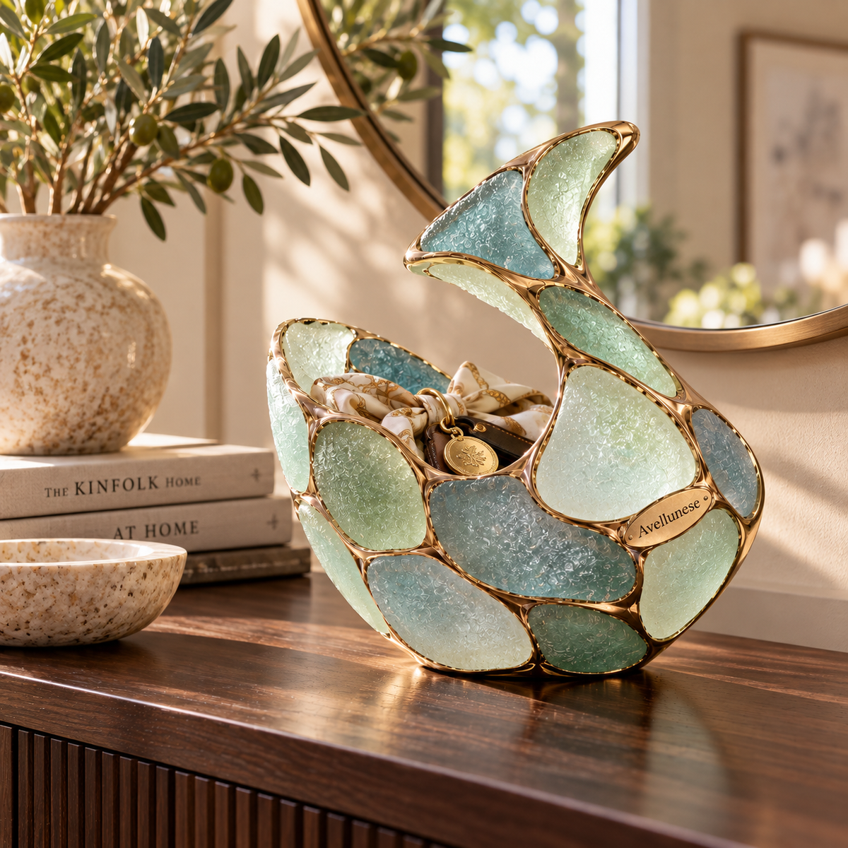 Brenovasd™ Azure Drift Whale Sculpture