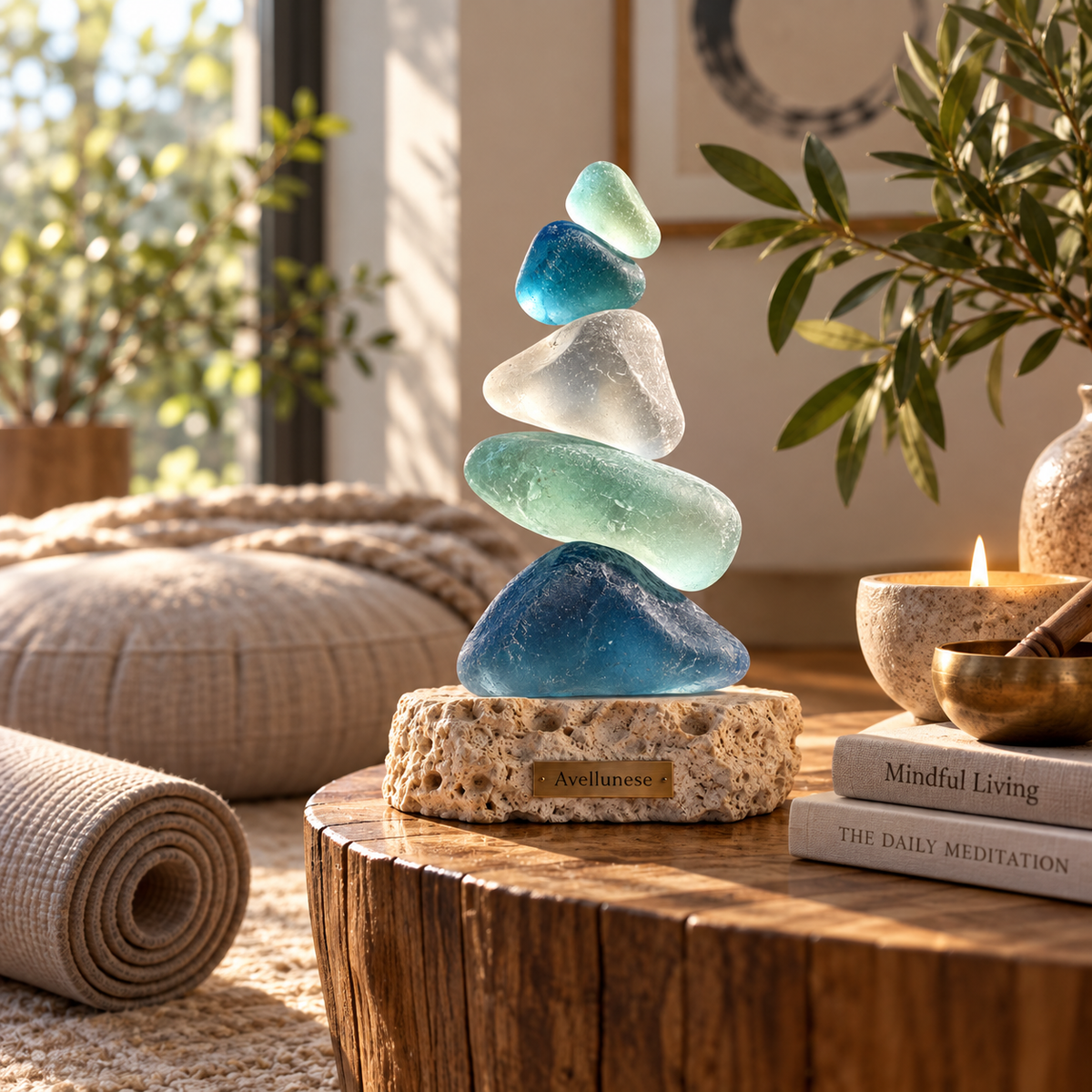 Brenovasd™ Coastal Balance Stone Sculpture
